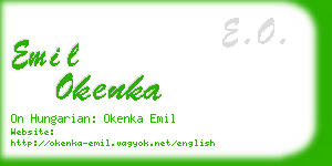 emil okenka business card